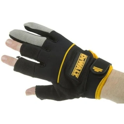 Image of Dewalt DPG24L 3 Finger Framing Work Glove with Soft Neoprene Wrist Band for Added Comfort and Easy Pull On Tab, Large