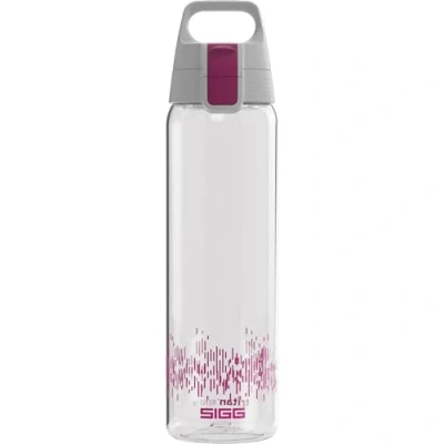 Image of SIGG Tritan Renew Water Bottle Total Clear ONE MyPlanet Berry Suitable For Carbonated Beverages Dishwasher Safe With Fruit Strainer Leakproof Lightweight BPA Free 0.75L