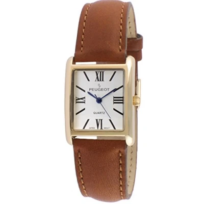 Image of Peugeot PP Women Analog Quartz Watch with Leather Strap 3036BR