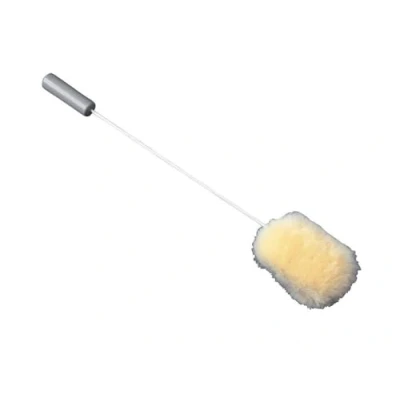 Image of HOMECRAFT Long Handled Lambswool Pad, Handle for Limited Range of Movement, Bendable Handle, Double Sided Soft Aid to Independent Living, All Ages (Eligible VAT relief in the UK)