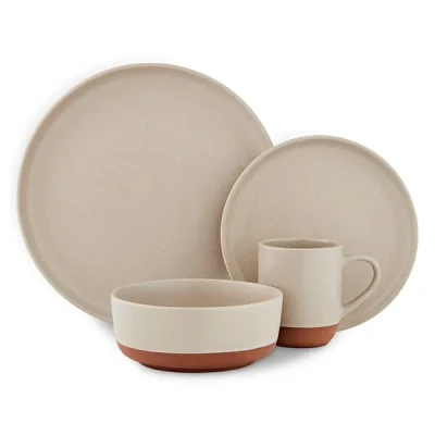 Image of Barbary &amp; Oak Verona 16 Piece Dinnerware Set Stone