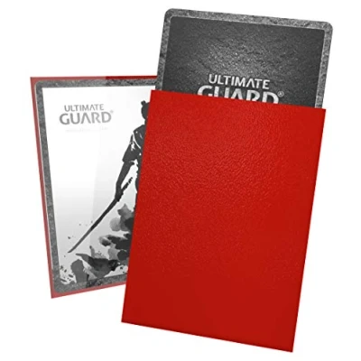 Image of Ultimate Guard Katana Sleeves Red (100) [Standard Size, 66 x 91mm]