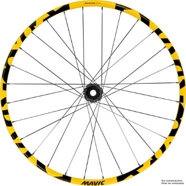 Image of Mavic Deemax Yellow 6 Bolt 27.5&quot; Downhill Rear Wheel