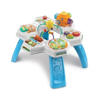 Image of VTech Baby Busy Bee Activity Table, Interactive Play, Songs and Melodies, Develops Motor Skills, Sensory Development, Cause Effect, Suitable for Ages 6, 9, 12 Months Plus, English Version