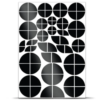 Image of Emblem Corners Stickers Compatible with BMW Self Adhesive Car Sticker Waterproof Motorcycle Accessories 86 Piece Film Black Mat/Gloss and Silver D 57 G (Black Gloss)