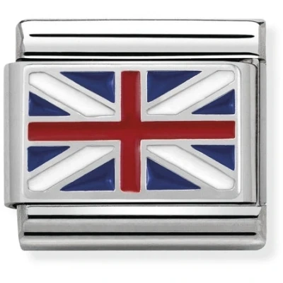 Image of Nomination Silver Union Jack Flag Stainless Steel