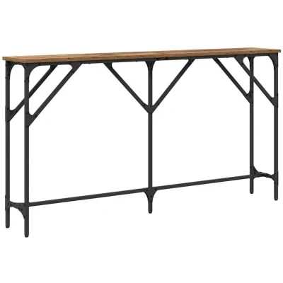 Image of vidaXL Console Table Old Wood 140x23x75 cm Engineered