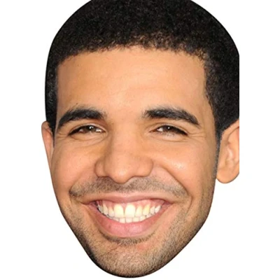 Image of FoxyPrinting Drake Music Star 2018 Celebrity Cardboard Party Face Mask Fancy Dress