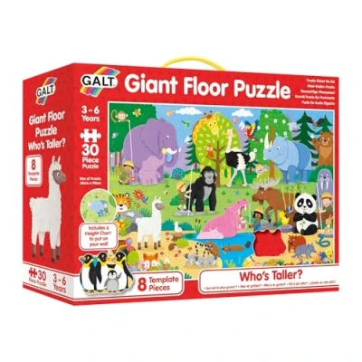 Image of Galt, Giant Floor Puzzle Who&#039;s Taller?, Puzzles for Kids, 30 piece Puzzle, Ages 3 to 6 years Plus