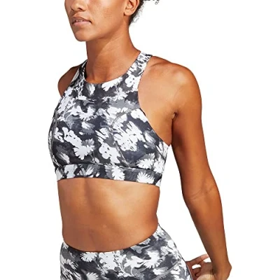 Image of adidas Run MS AOP Bra Brand Sports Black White, XS