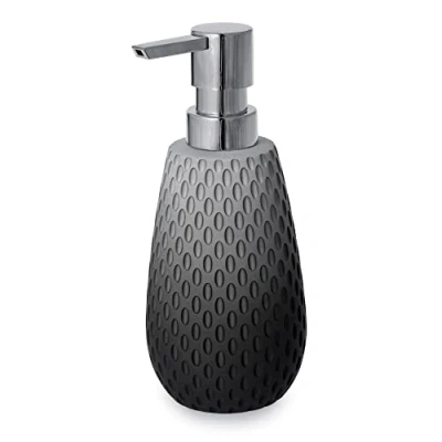 Image of Blue Canyon Milano Soap Dispenser Bottle, Bathroom, Pump Refillable Liquid Hand for Compact, Non Slip Base, Stylish Bathroom Décor, Black