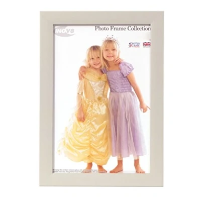 Image of Inov8 Framing British Made Traditional Picture/Photo Frame, Soft Grey, 12x8 inch,