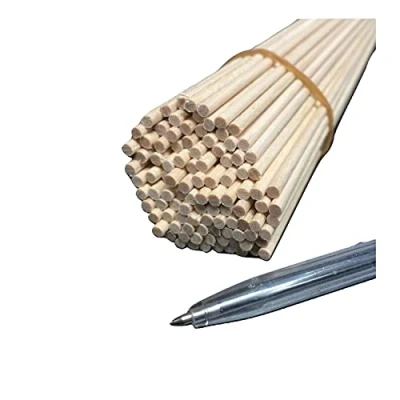 Image of Trustleaf 3mm x 200mm Birch Hardwood Wooden Craft Sticks/Dowels Seconds Pack of 20 Dowels