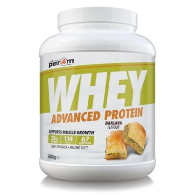 Image of Per4m Protein Whey Powder 67 Servings of High Shake with Amino Acids for Optimal Nutrition When Training Low Sugar Gym Supplements (2010g, Baklava)