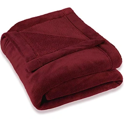 Image of CelinaTex Montreal cuddly blanket microfibre Coral fleece 150 x 200 cm burgundy