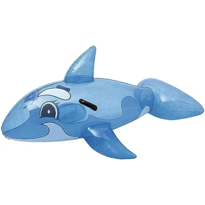 Image of Bestway 41037B Inflatable Pool Float, Transparent Jumbo Whale Ride on Lilo Lounger