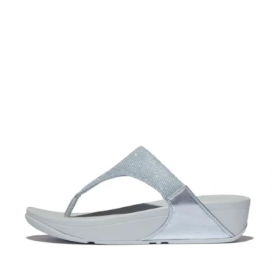 Image of Fitflop Women&#039;s LULU SHIMMERLUX Toe Post Sandals, Blue, 5 UK