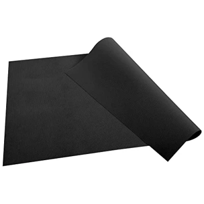 Image of spun bound non woven placemat Tear proof, water repellent and wipe able fabric Size 30X40 Made In France tray of 100 sets Black