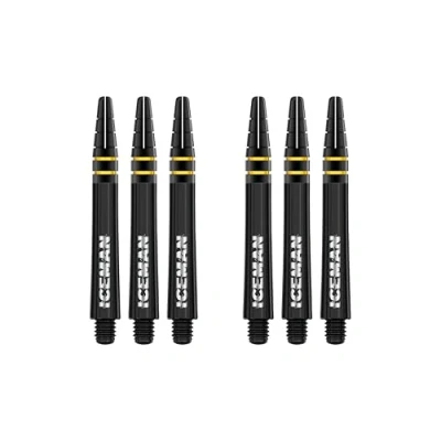 Image of RED DRAGON Gerwyn Price Nitrotech Black with and Gold Top Intermediate Dart shafts 2 sets per pack (6 in total)
