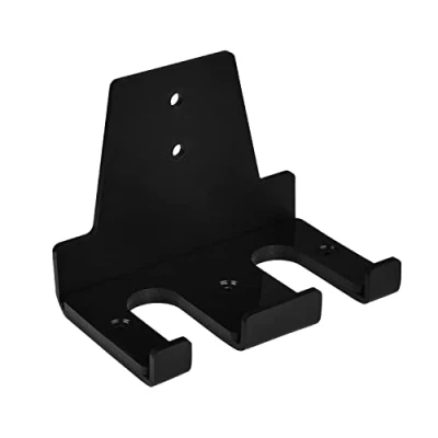 Image of Yes4All Vertical Wall Mounted Olympic Barbell Holder, Storage Rack, Hanging Rack for Home Fitness Equipment (2 Bars), Black