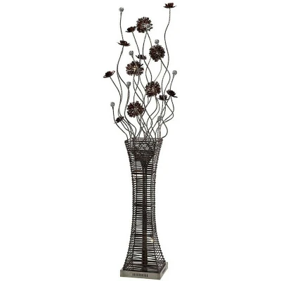 Image of (DH) Majella Floor Lamp 7 Light G4 Polished Chrome/Coffee/Crystal, NOT LED/CFL Compatible