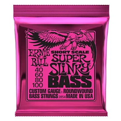 Image of Ernie Ball P02854 Super Slinky Nickel Wound Short Scale Bass Strings 45 100 Gauge