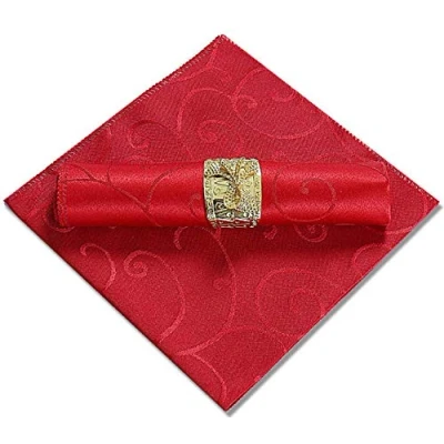 Image of i Sure Dinner Cloth Napkins,Table Napkins(Pack of 4) (Red)