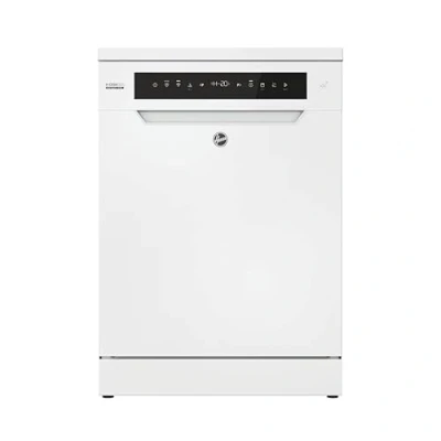 Image of Hoover H DISH 500 HF 4B7F0W 80 Free Standing Full Size Dishwasher, 14 Place Settings, White, B Rated