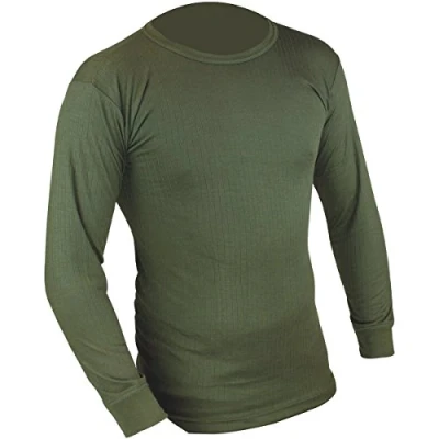 Image of Highlander Thermal Long Sleeve Baselayer ― Available in Black, White and Olive Green Ideal for Walking, Cycling, Football, Outdoor Events