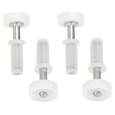 Image of Harrier Hardware Spring Loaded Bi Fold Door Top Roller Guide Wheel, 4 Pack