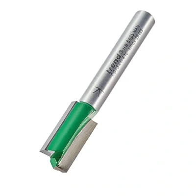 Image of Trend CraftPro Straight Two Flute Router Cutter Bit, 1/4 Inch Shank, 9.5mm Cut Diameter &amp; 19.1mm Length, Tungsten Carbide Tipped, C013X1/4TC