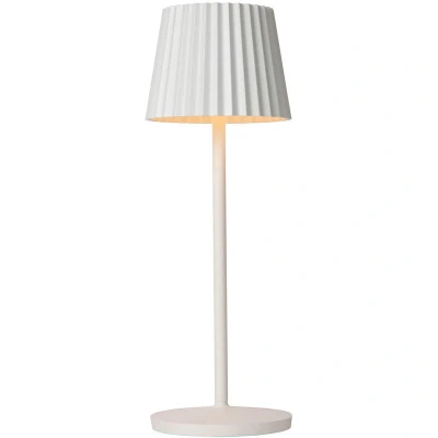 Image of Justine Cottage Rechargeable Table lamp Outdoor Battery LED Dim. 1x2W 2700K IP54 With wireless charging pad White