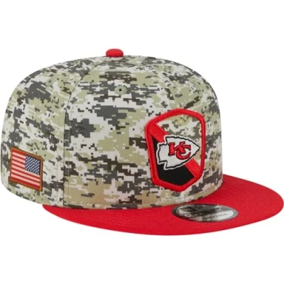 Image of New Era NFL Kansas City Chiefs Salute to Service 2023 Snapback 9FIFTY Game Cap Camo