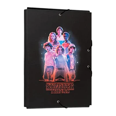 Image of Grupo Erik Stranger Things Premium A4 File Folder 13.4 x 10 inches 34 25.5 cm 3 Flap Document Organizer School Gifts