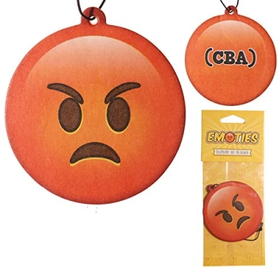 Image of Puckator Arrabbiato Emoji Car Air Freshener Raspberry