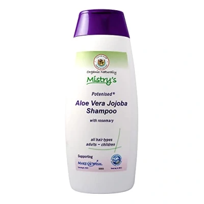Image of Mistry&#039;s Aloe Jojoba Shampoo with Rosemary 200ml Natural Hair Care Shampoo, Gentle, Strengthening &amp; Nourishing Suitable for All Ages and Types, Additive Free, Vegan,