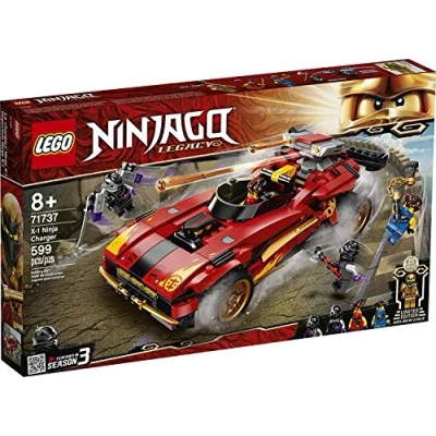 Image of LEGO NINJAGO Legacy X 1 Ninja Charger 71737 Toy Building Kit Featuring Motorcycle and Collectible Minifigures, New 2021 (599 Pieces)
