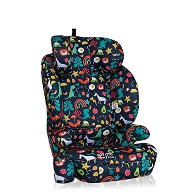 Image of Cosatto Ninja 2 iSize Car Seat from 100 150cm, Approx 4 Years 12 Years, R129 High Back Booster, 10 Position Headrest, Easy Install Seatbelt or ISOFIX Fitting, Forward Facing (Cosatto Carnival)