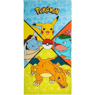 Image of CERDÁ LIFE&#039;S LITTLE MOMENTS Pokémon Children&#039;s Towel Multicolour 70x140 cm Made with 100% Cotton 320 gsm Small Print Original Product Designed in Spain