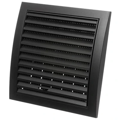 Image of 190x190mm / 8x8 inch Anthracite Plastic Adjustable Ventilation Grille Air Vent Cover with Insect Protection