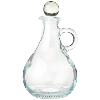 Image of KitchenCraft KCOILGLASS Vinegar / Olive Oil Bottle Drizzler, Glass, 300 ml, White