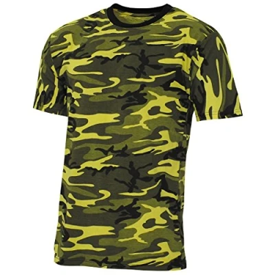 Image of MFH Men&#039;s US Streetstyle T Shirt Yellow Camo Size M