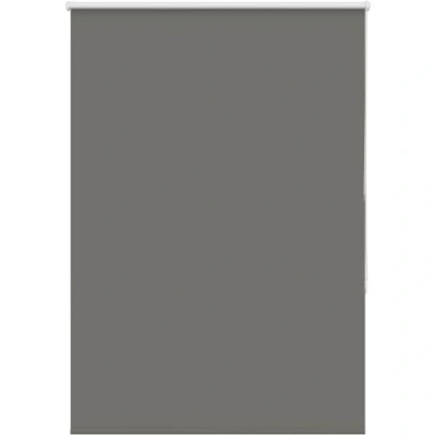 Image of vidaXL Roller Blind Blackout Grey 95x175 cm Fabric Width 90.7 Polyester