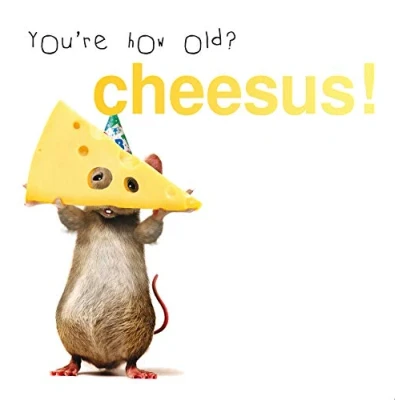 Image of Cheesus, Birthday, Greetings Card, 163x163mm