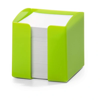 Image of Durable Trend Note Box with 800 White Paper Notes Opaque Green