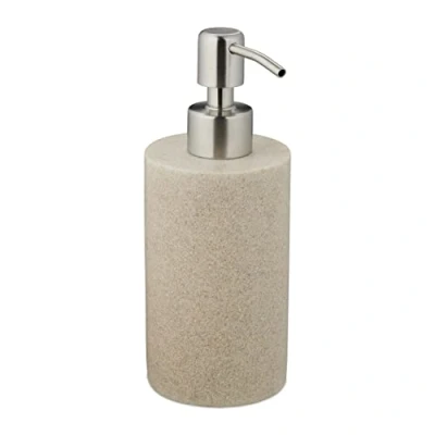 Image of Relaxdays Soap Dispenser, Beige, 180 ml