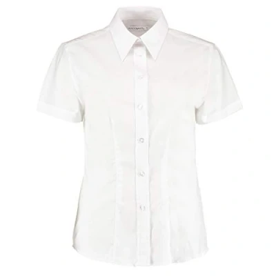 Image of Kustom Kit Women&#039;s Workwear Oxford Shirt (Short Sleeve), White (White Kk Wte ), 22