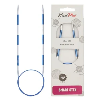 Image of KnitPro Knitting Pins: Circular, Metal Nylon, Blue, 4mm