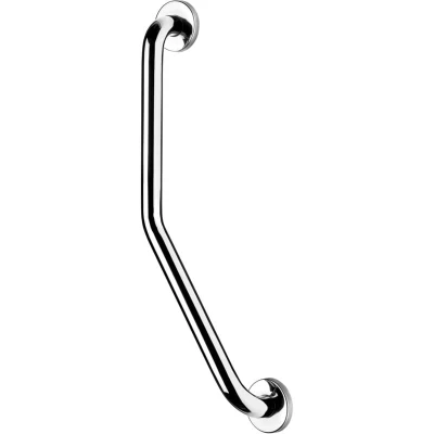 Image of Angled Grab Bar Shower Handle, Chrome Stainless Steel Hand Rail Croydex