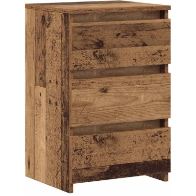 Image of vidaXL Bedside Cabinets 2pcs Nightstands/Table, Storage Unit Old Wood Brown, Engineered Material, Modern Style, 40x35x62.5 cm, Bedroom Living Room Use